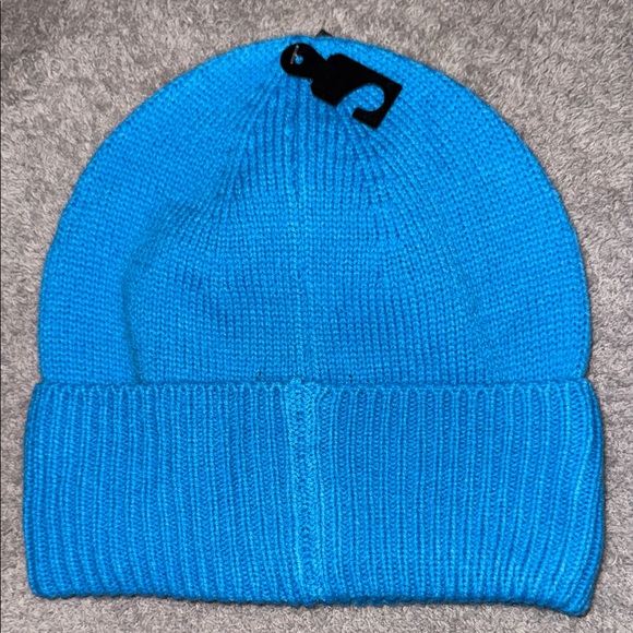 Kate Spade Blue Flocked Spade Beanie Hat - Picture 2 of 6